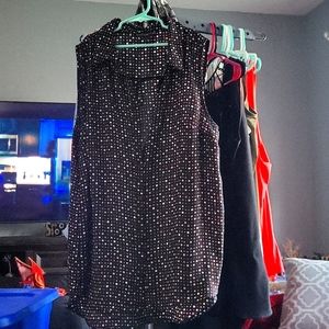 Black Polka Dotted Blouse